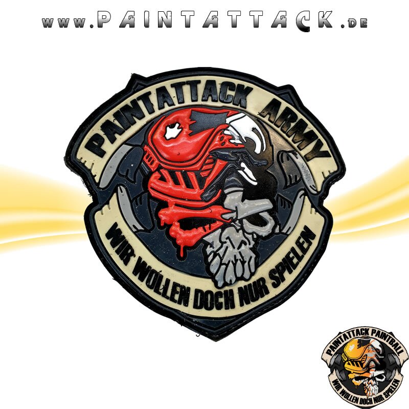 Paintattack Paintball 3D Rubberpatch Gelb – Bild 7
