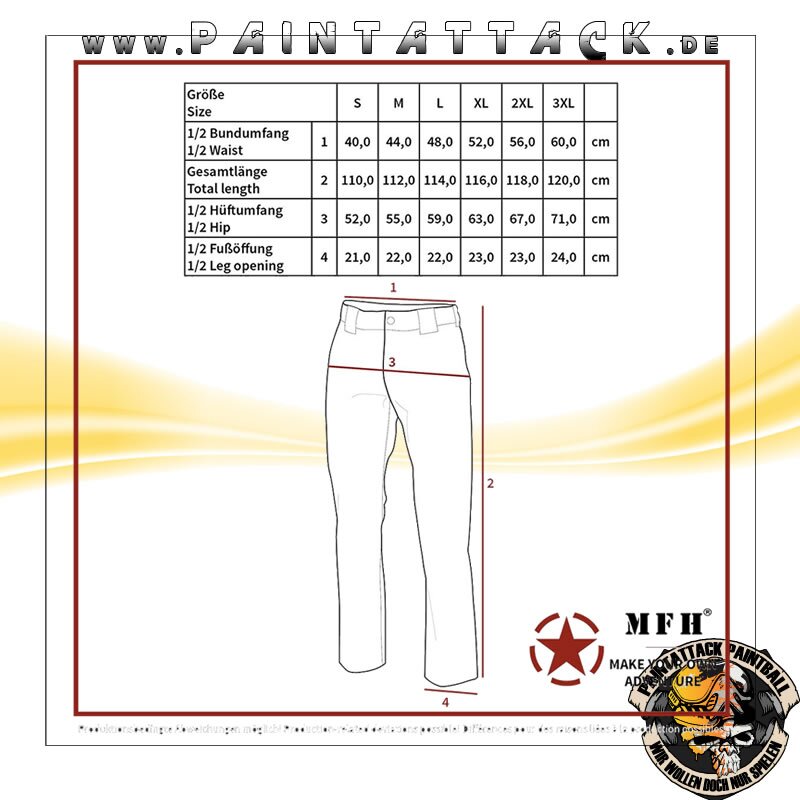 Kommandohose Smock-Attack  Hose für Paintball und Airsoft - Schwarz 3XL – Bild 4