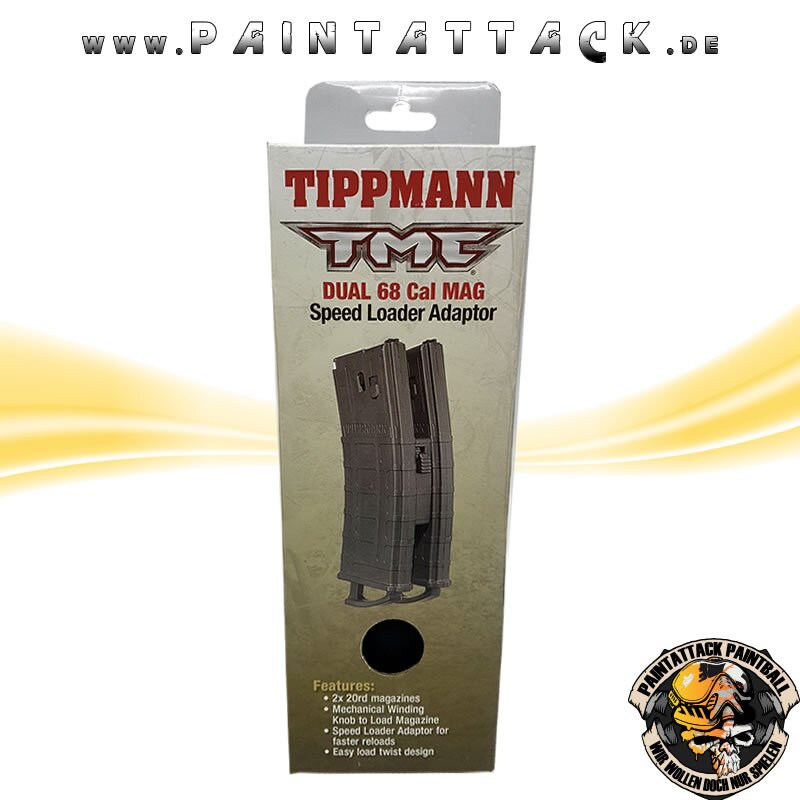 Tippmann TMC Magazin mit Magazinverbinder Mag-Fed Mags Doppelpack schwarz Kaliber 50 – Bild 4