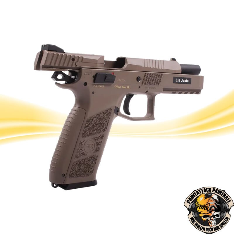 CZ P-09 Airsoft Pistole CO2 - GBB 6mm  TAN – Bild 3
