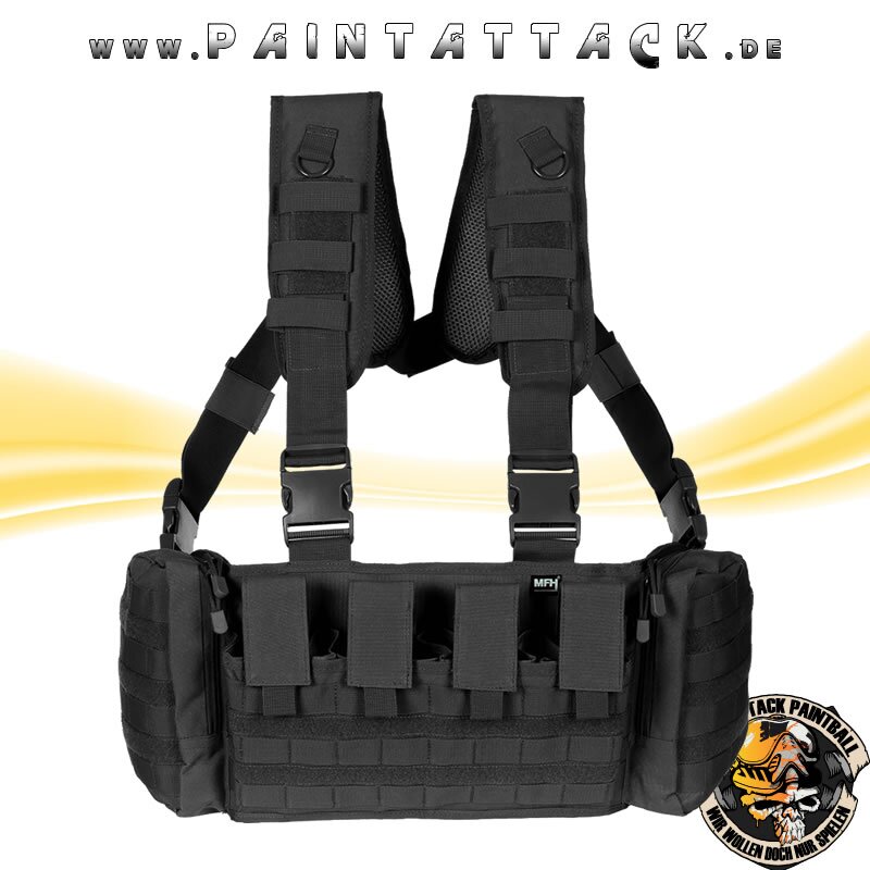 Chest Rig Mission Attack Magfed Weste schwarz – Bild 2