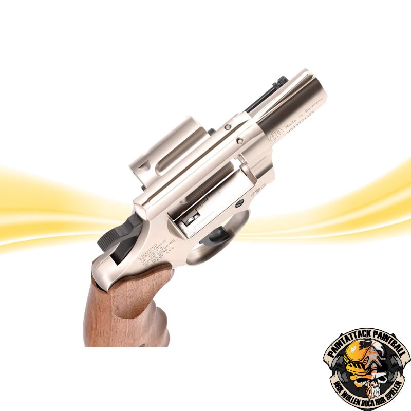 Colt Detective Special 9mm Gas und Signal-Revolver Nickel-Finish, Holzgriffschalen – Bild 4