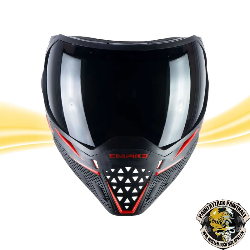 Empire EVS Paintball Maske schwarz - rot mit 2 Maskengläsern  (Clear und Ninja) – Bild 2