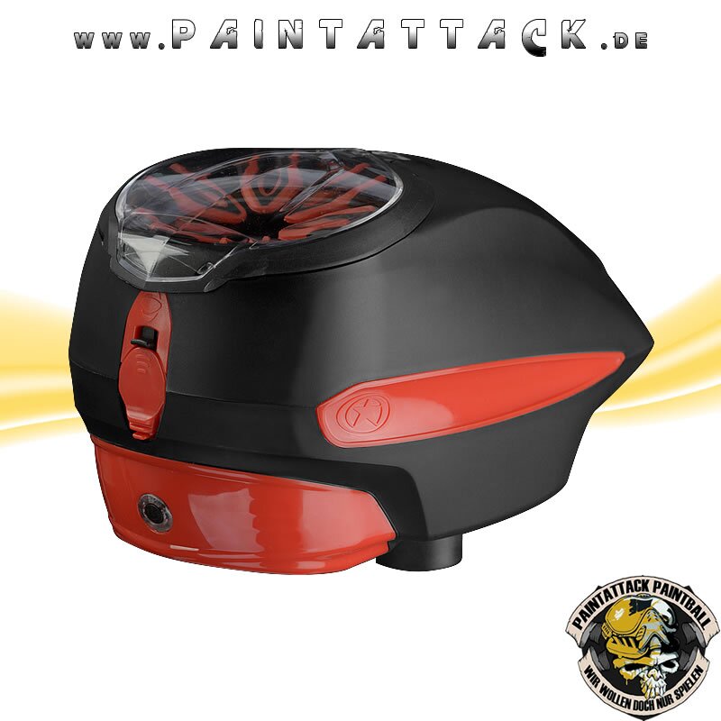 GI Sportz LVL Loader Paintball-Hopper schwarz/rot – Bild 2