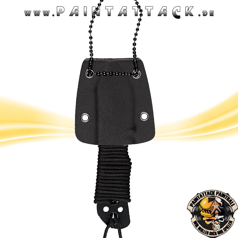 Neck Knife Paracord mit Kette zum Umhängen 10,5cm – Bild 2