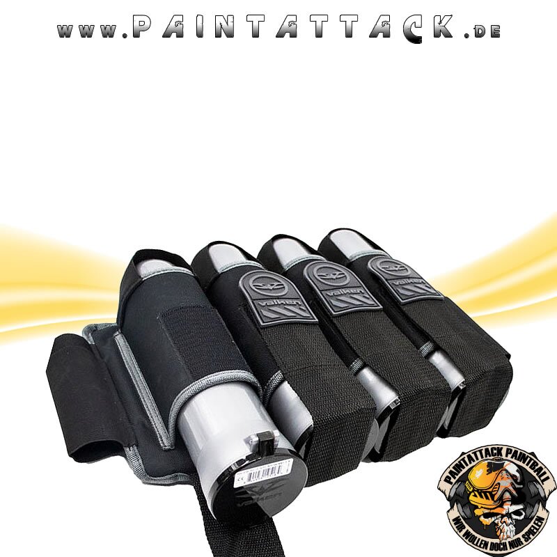 Paintball Battlepack 4 Pot Valken Alpha schwarz black/grey – Bild 3