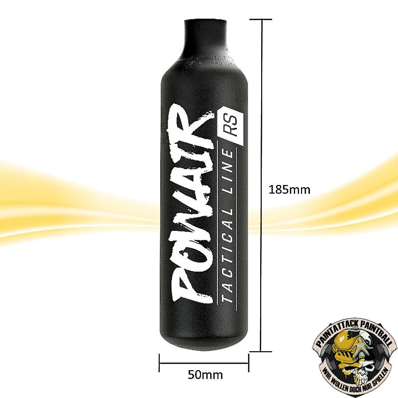 Paintball HP Flasche tactical Line 0,23L 300bar mit PowAir MaxReg Regulator 300 Bar – Bild 2