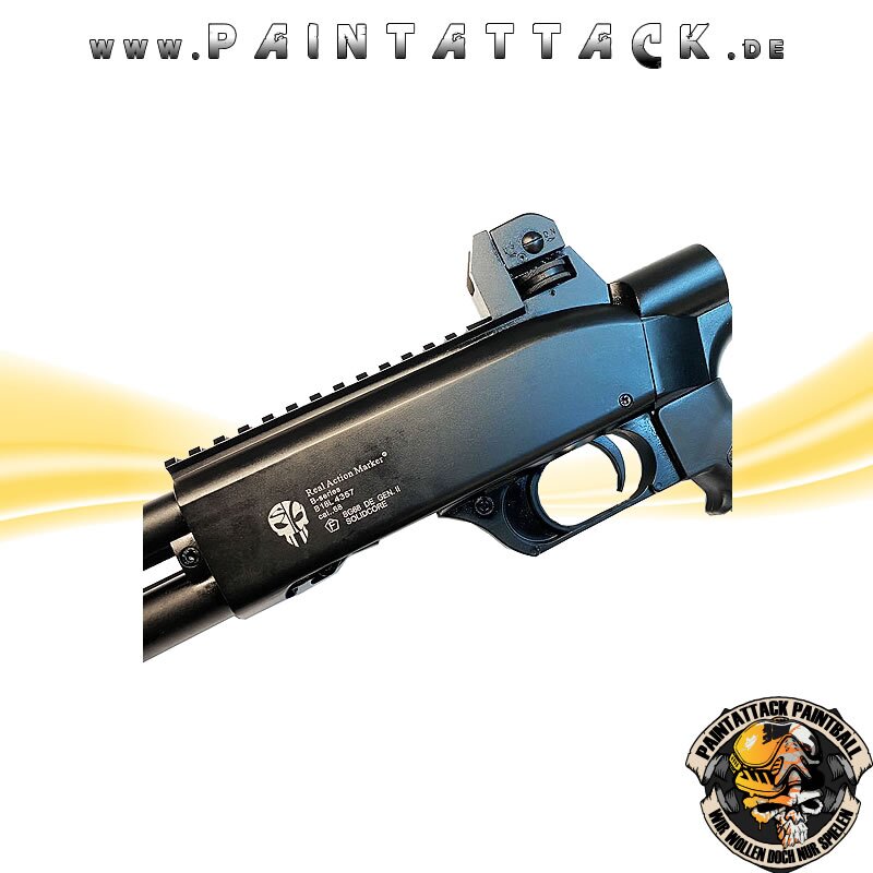 SG68 Paintball Shotgun mit 18 Zoll Lauf und extended Mag cal. 0.68 – Bild 4