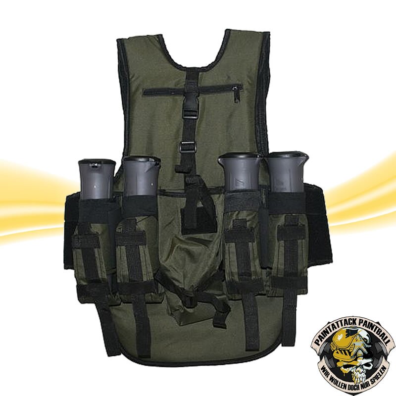 Tactical Vest PT-Field Paintball Weste / Taktische Weste / Battle Weste für Softair und Paintball -  Oliv – Bild 2