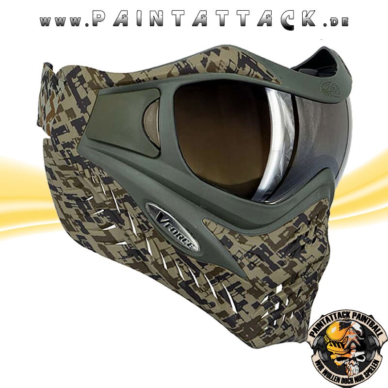 VForce Grill Paintball Maske - SE Circuit Camo Earth mit Quicksilver Thermal Glas – Bild 2