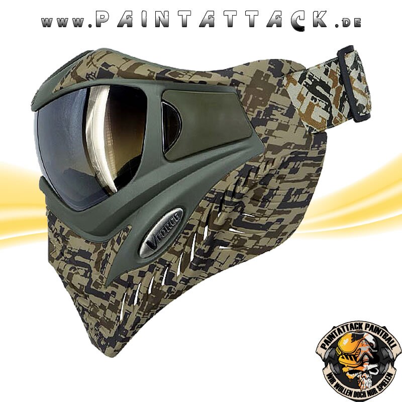 VForce Grill Paintball Maske - SE Circuit Camo Earth mit Quicksilver Thermal Glas – Bild 4