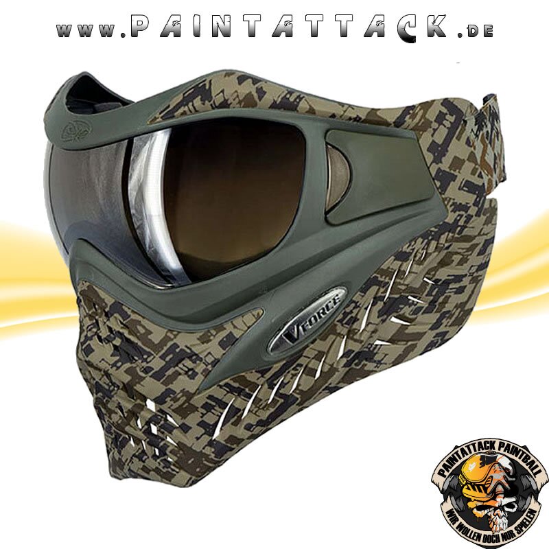 VForce Grill Paintball Maske - SE Circuit Camo Earth mit Quicksilver Thermal Glas – Bild 5