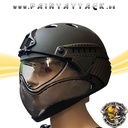 Warq - Taktischer Helm mit Thermalglas und Mesh Gitterschutz für Paintball und Airsoft schwarz – Bild 5