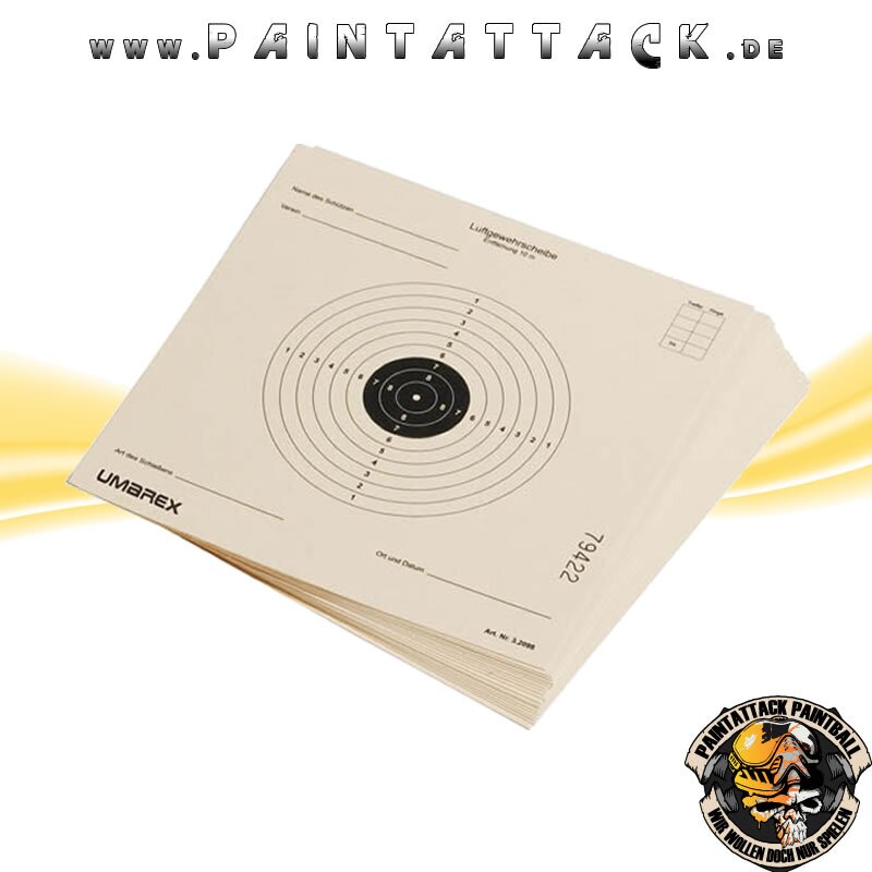 Zielscheiben 14 x 14 cm für Luftgewehr und Airsoft 50