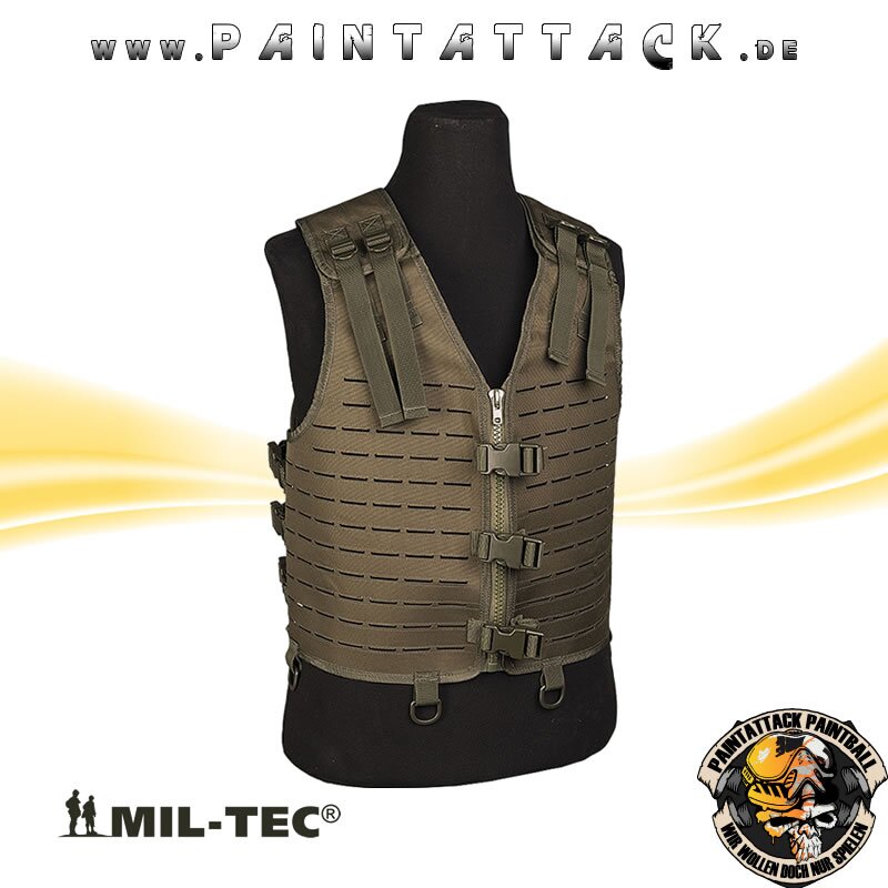Mil-tec XXL Laser Cut Trägerweste lightweight Oliv