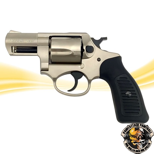 [6759] Schreckschuss Revolver ME 38 Compact 380 - 9 mm R Knall Nickel