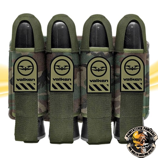 [6649] Paintball Battlepack 4 Pot Valken Alpha Green Camo