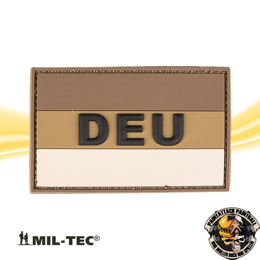 [6637] BW Patch 3D Deutschland Tan Desert M.Klett LG Airsoft- und Paintball-Patch PVC