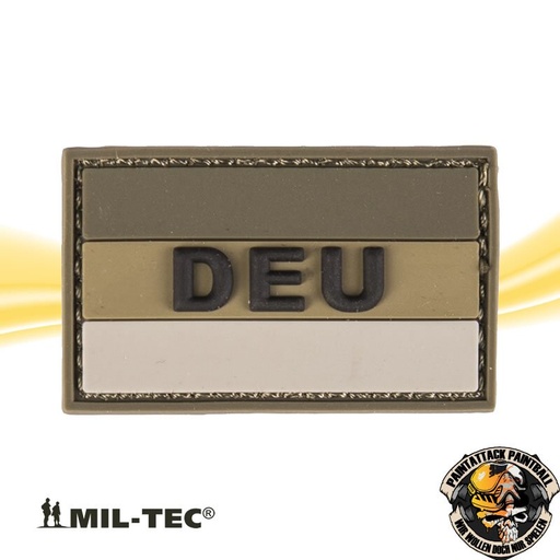 [6636] BW Patch 3D Deutschland oliv M.Klett LG Airsoft- und Paintball-Patch PVC