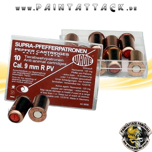 [6603] Wadie Pfefferpatronen 9mm RK Revolver Supra Tierabwehr