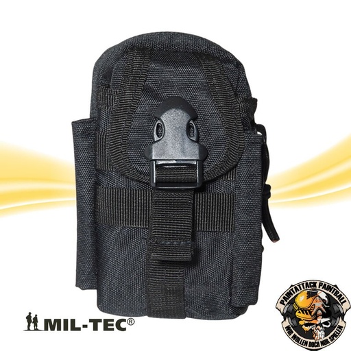 [6574] Koppeltasche - Taktische Molle Commando Funkgerättasche schwarz - Pouch für Airsoft & Paintball