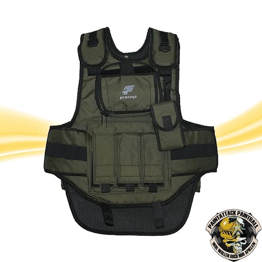 [6555] Tactical Vest PT-Field Paintball Weste / Taktische Weste / Battle Weste für Softair und Paintball -  Oliv