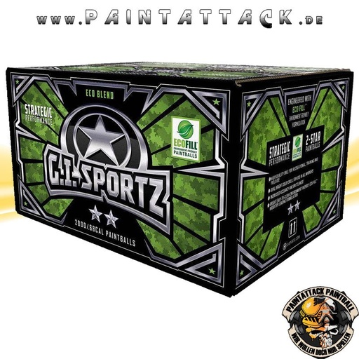 [6431] GI Sportz 2 Star Paintballs 2000 Stück Cal. 68