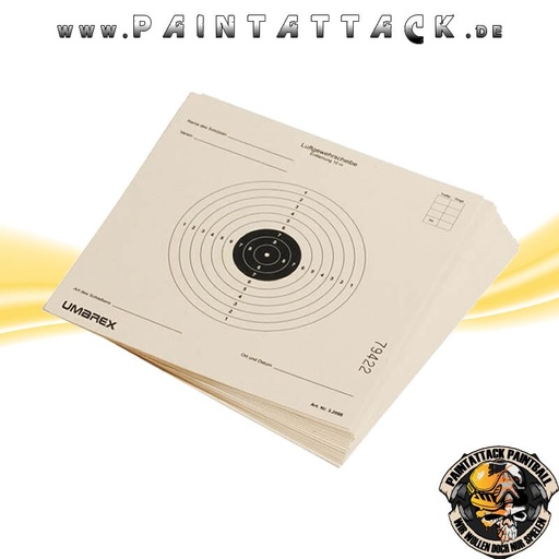 [6416-100-003] Zielscheiben 14 x 14 cm für Luftgewehr und Airsoft 100