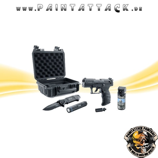 [6250] Walther P22Q R2D Selbstschutz Set Schreckschuss Pistole Messer Pfefferspray Taschenlampe