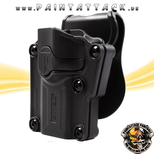 [6216] Universalholster für über 60 Pistolen CYTAC Mega-Fit schwarz Holster für Linkshänder