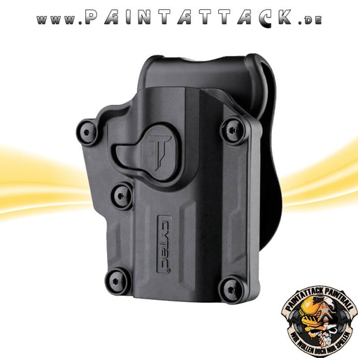 [6215] Universalholster für über 60 Pistolen CYTAC Mega-Fit schwarz Holster für Rechtshänder