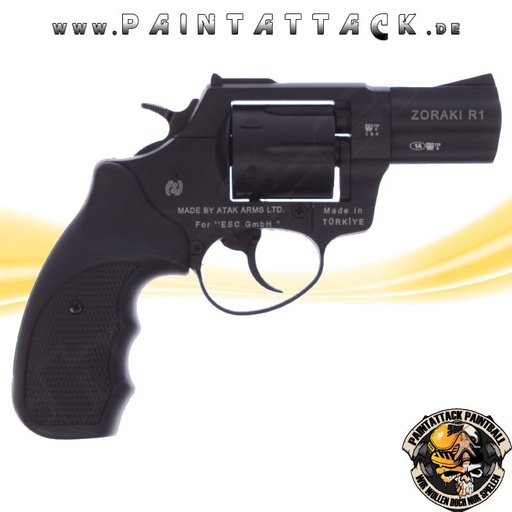 [6166] Zoraki R1 2,5 Zoll Schreckschussrevolver schwarz