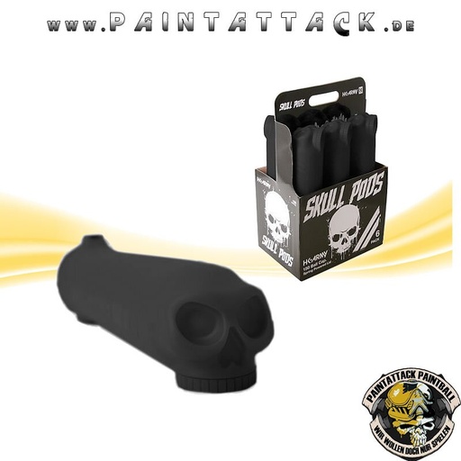 [6068] Paintball Pot High Capacity HK Army Skull schwarz