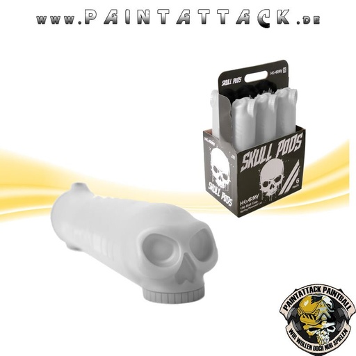 [6067] Paintball Pot High Capacity HK Army Skull weiß