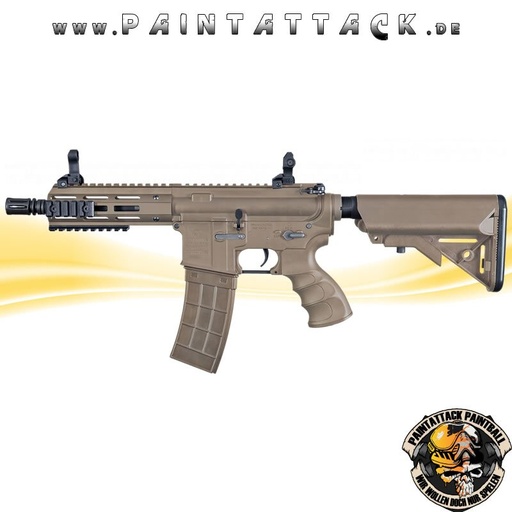 [5964] Tippmann Recon AEG Shorty 6 Zoll mit M-Lok Shroud 6mm BB Airsoft Gewehr TAN