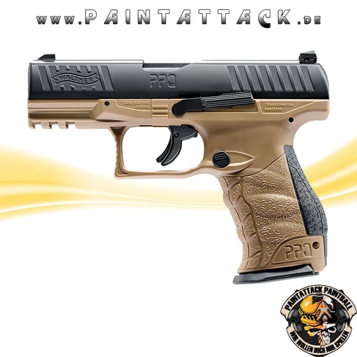 [5895] Walther PPQ M2 T4E FDE Mag Fed Paintball Pistole - RAM Waffe