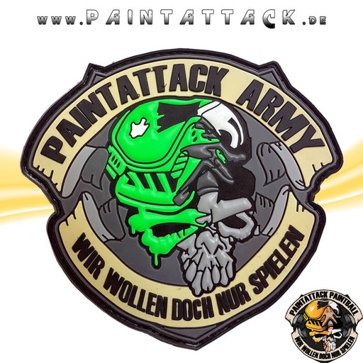 [5883-001] Paintattack Paintball 3D Rubberpatch Grün