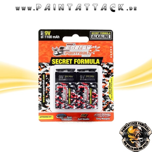 [5882] Energy Paintball Battery 9 Volt Block Batterie Pack 2 Stück
