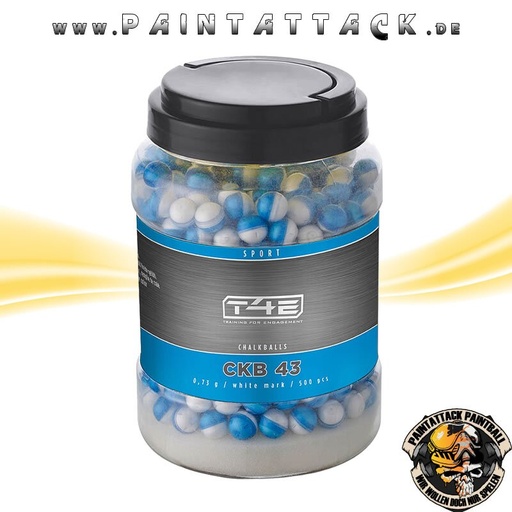 [5870] Powderballs Kaliber 43 T4E CB 43 Umarex RAM 500 Stück weiß