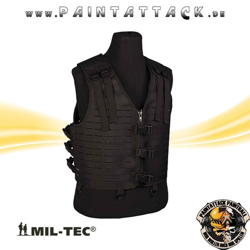 [5622] Mil-tec XXL Laser Cut Trägerweste lightweight Schwarz