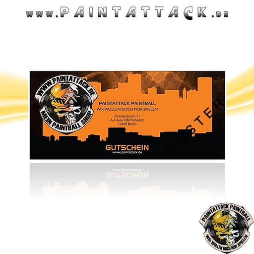 [2684] Paintattack Paintball Gutschein / Geschenkgutschein 5,00€ - Motiv 2